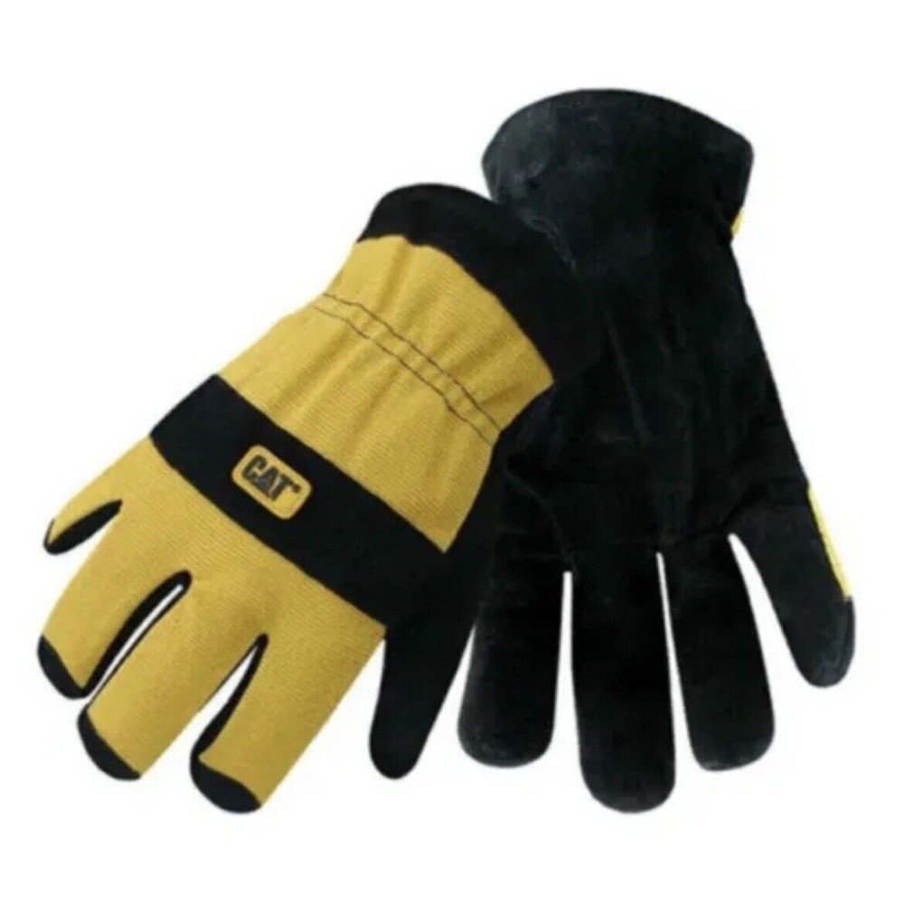 Cat® Large Heavy-Duty Leather Palm/Finger Thermal Fleece Insulated Work Glove
